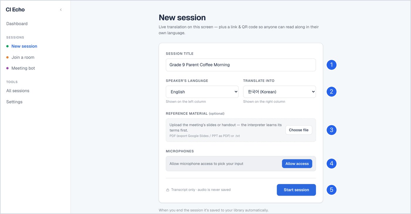 New session form